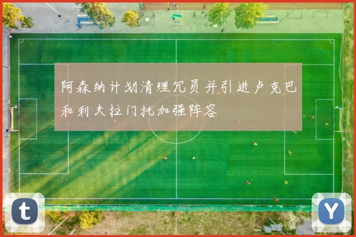 阿森纳计划清理冗员并引进卢克巴和利夫拉门托加强阵容